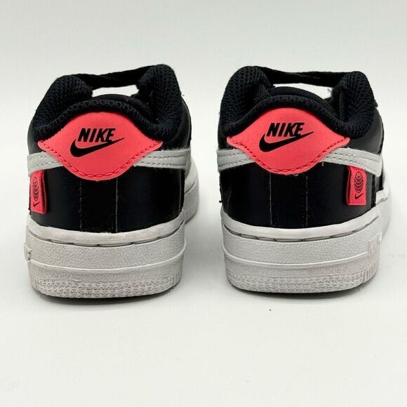 Nike Force 1 WorldWide TD Sneaker CN8541-001 Black/White/Flash Crimson - Toddler - Picture 3 of 9